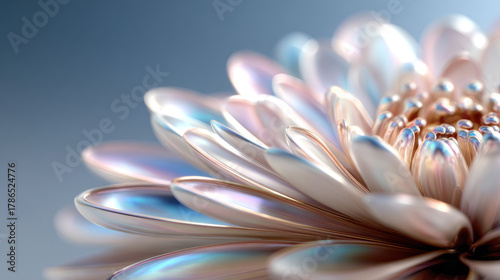 Close-up metallic flower pe...