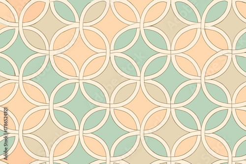 Illustration vector interwoven infinite flower geometric floral repeating surface loops into