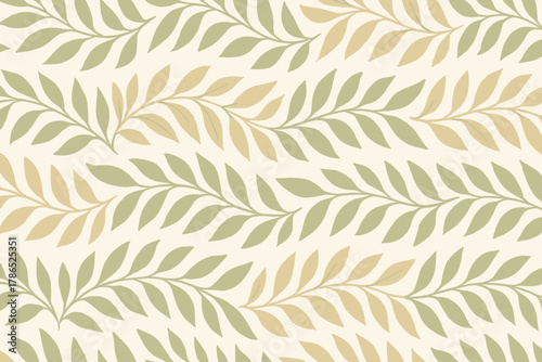 Horizontal stylized bands vector flow background featuring leaves illustration pattern leaf
