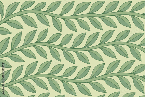 Vector bands curved harmony leaf repeating background arranged patterns illustration rhythmic harmonious