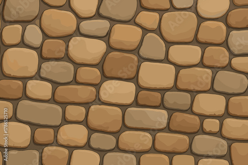 Background inspired pathway illustration stone seamless texture irregular cobblestone paving soft vector