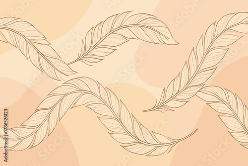 Looping color feather simple illustration vector shading motion diffused pattern through featherloop