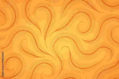 Organic seamless pattern loops trails curved vector featherloop gradient across glowing illustration