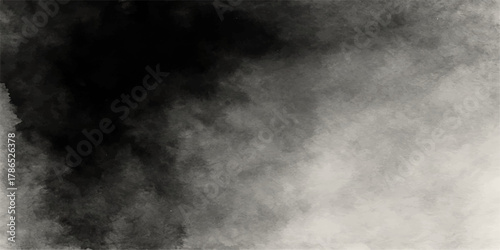Abstract white smoke on a black background creating a cloud and mist texture in motion