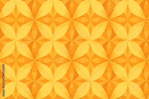 Repeating balanced vector circles forms petal floral layered harmony illustration pattern grid