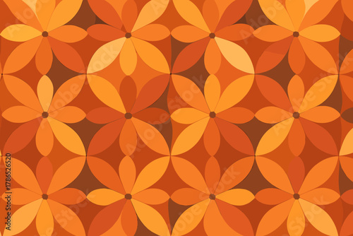 Symmetrically illustration harmony hues depth petal vector floral shadow mosaic repeated symmetric