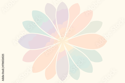 Evenly ring vector ornamental luminous where symmetry floral pattern to illustration