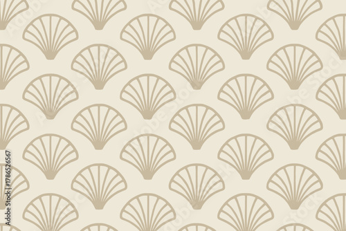 Aligned illustration rows shell pattern vector arcs geometric smooth minimal symmetrical