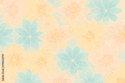 Mesh bloommesh blossoms harmony illustration overlapping elegant vector geometric made floral fine