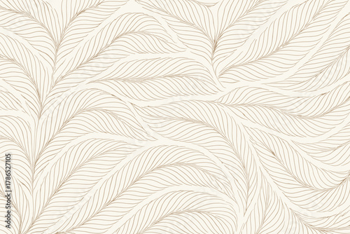 Illustration seamless pattern vector repetition wave lines motif feathery intertwined geometric