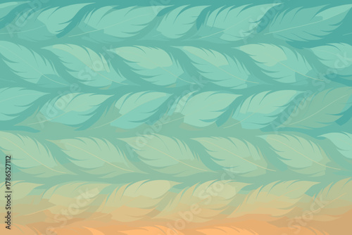 Illustration parallel bands pattern curved gradient lighting decorative featherband elegance aligned feathers