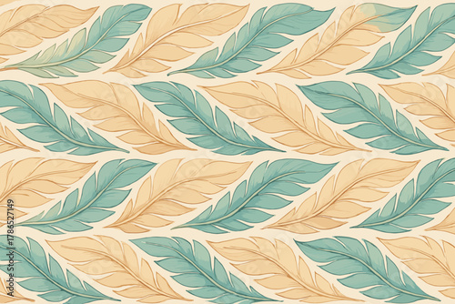 Band horizontal featuring arranged vector shapes seamless feather elegance illustration pattern bands