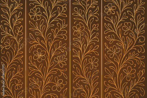 Elegant gradient illustration pattern floral elegance ornamental illumination as vector stripe rendered