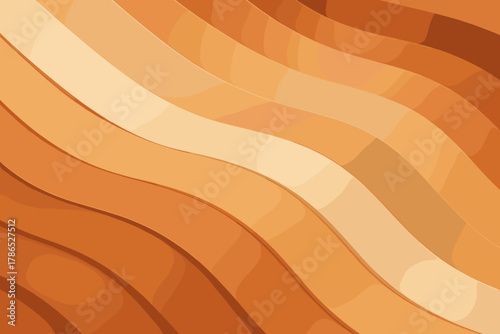 Illustration abstract curved parallel background vector rows blended tones ribbon harmony aligned