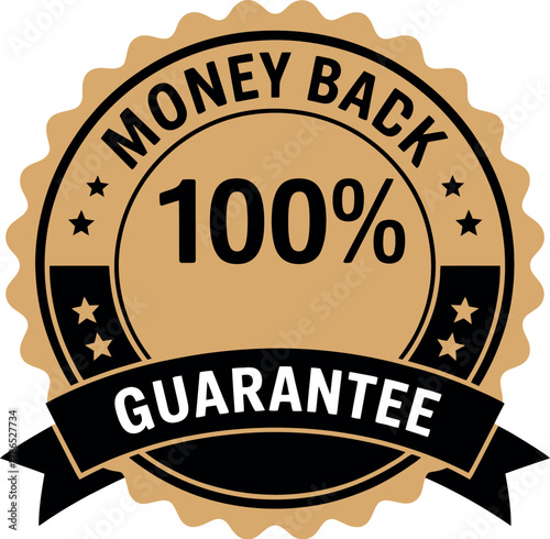 A 100% money back guarantee seal is displayed