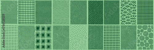 Energetic rhythmic lines and dots resembling sound, movement, and vibration.