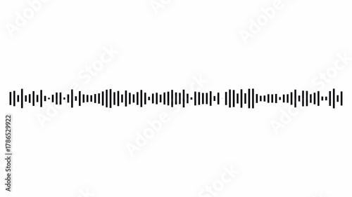 Audio waveform spectrum animation with alpha channel in 4K,audio wave motion background ,line digital minimalist sound wave animation on transparent background, audio wave visualization voice record
