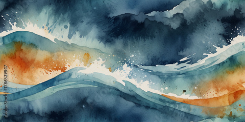 Sea water ocean wave vector background. Blue water ocean sea wave seamless background. Water  ocean wave white and soft blue aqua, teal texture.

