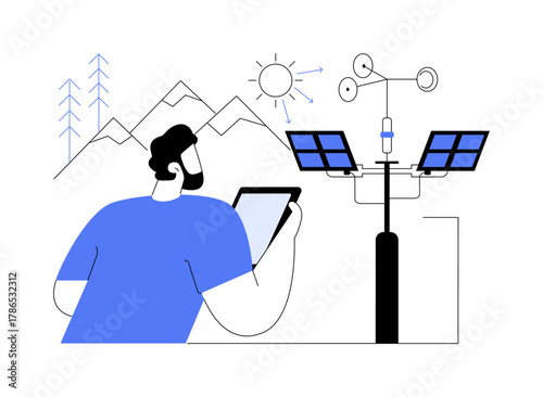Light sensor isolated cartoon vector illustrations.