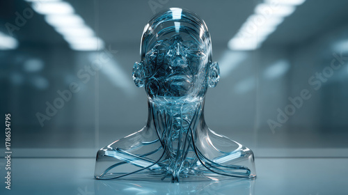AI robot sculpting human bu...