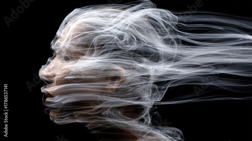 Human silhouette formed fro...