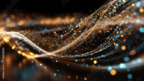 Abstract luminous data wave...