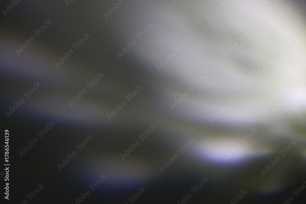 Fototapeta premium Smoke Soft focus contrast blur texture wall with prism refraction. Light and shadow abstract black, white, gray reflection rays background.