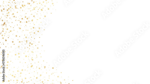 Golden abstract sparkle particle on transparent background