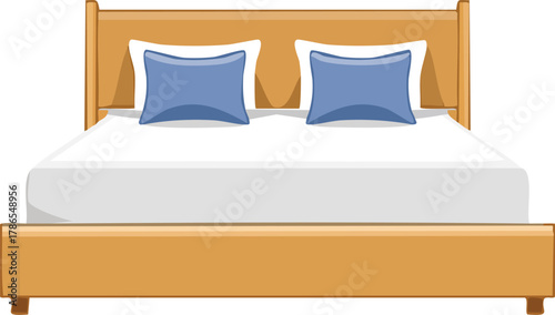 bed with pillows
