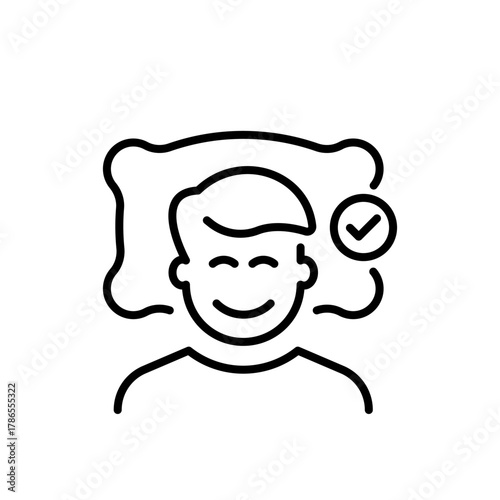 Sleep vector icon. editable line icon with linear design for dreams and rest