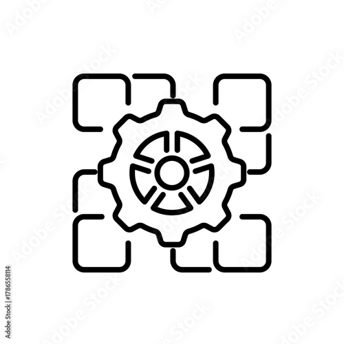 Technology vector icon. editable line icon in flat style for settings, interface, system