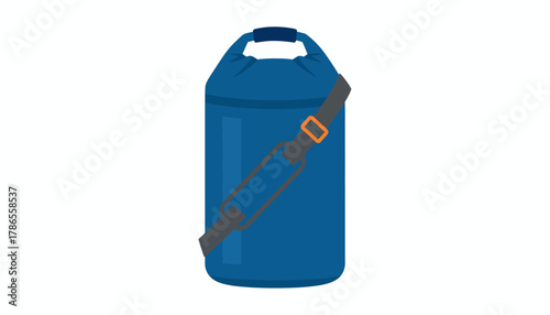 A rugged waterproof dry bag suitable for protecting gear during waterbased activities featuring an adjustable shoulder s for ease.