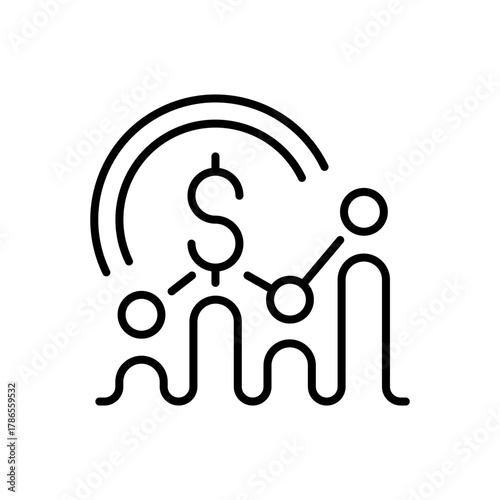Finance vector icon. editable line icon for business, commerce, and analytics