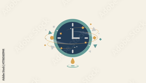 A clock on a wall subtly indicating the passage of time and the importance of each moment during therapy.