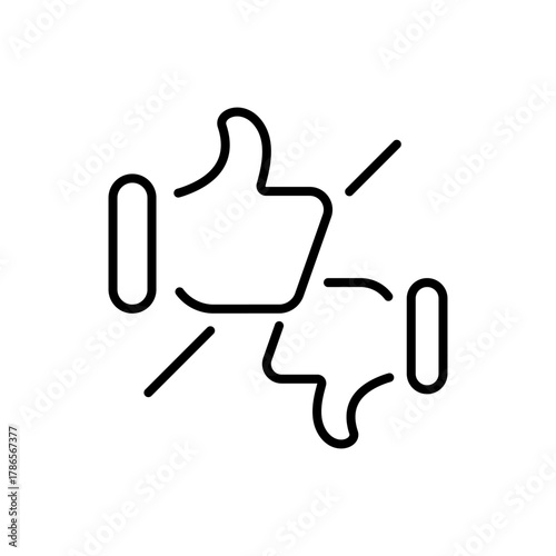 Hand gesture vector icon. editable line icon, outline design, communication symbol