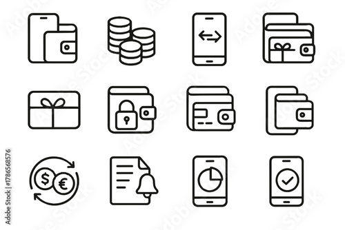 Payment screen icon gift vector coin secure tick converter transaction features digital