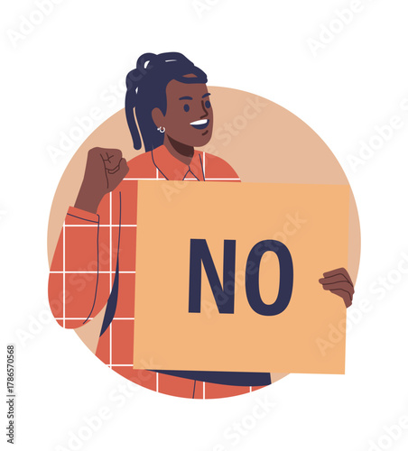 African American woman no banner