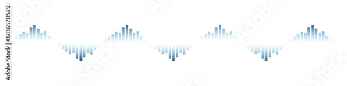 Blue Waveform Vector Digital Soundwave Frequency Design Audio Signal, Technology Motion, Energy Lines