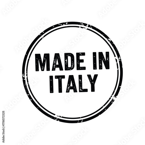 Made in italy grunge rubber stamp vector illustration on transparent