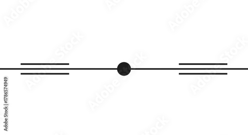 Minimalist black border graphic design with central dot  