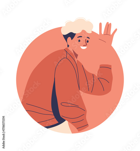 Trendy fashion teenage guy portrait