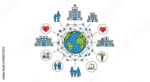 Global healthcare network connecting hospitals, families, and research labs for health solutions and medical innovation worldwide