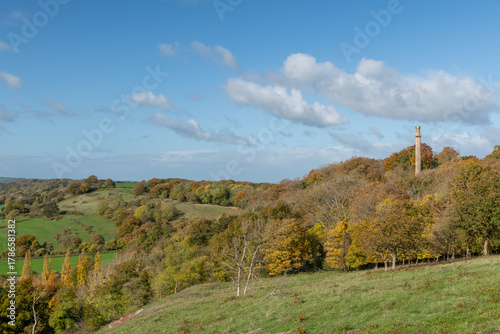 Wallpaper Mural Landscape photo of the autumn colours at Admiral Hood Monument overlooking the village of Compton Dundon in somerset Torontodigital.ca