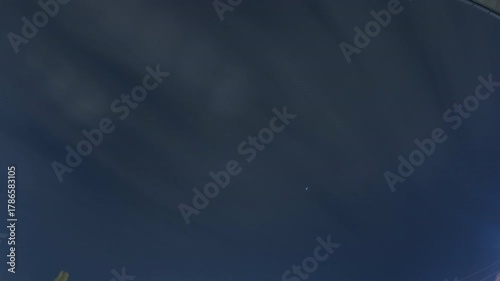 A mesmerizing night sky time-lapse capturing countless stars moving across the dark sky. Perfect for astronomy, space, or nature-related projects showcasing the beauty of the universe.