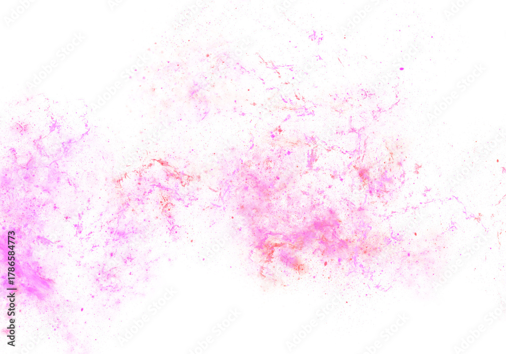 Obraz premium Abstract Colorful Powder Explosion. Nebula Galasy on Transparent Background