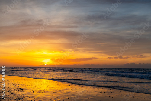 Seaside Sunrise on Cloudy Morning