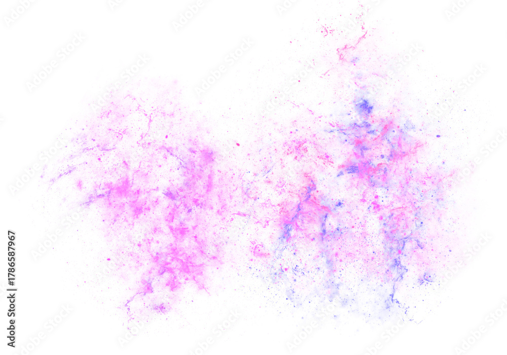 Fototapeta premium Abstract Colorful Powder Explosion. Nebula Galasy on Transparent Background