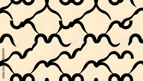 Abstract seamless vector pattern design with geometric shapes and circles for textile fabric print illustration