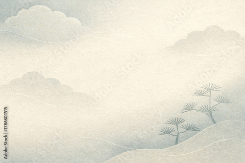 Silent Winter Washi Glow with Kintōshi & Matsu