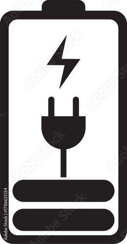 Electric Power Source Charging Indicator Symbol